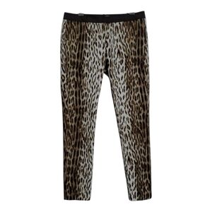 Michael Kors Leopard Print Straight Leg Pants